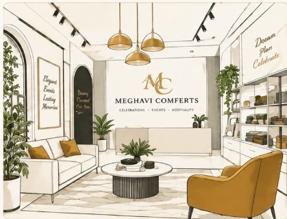 Meghavi Comferts showroom illustration